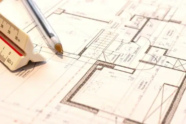 Image of architect Thornbury drawings
